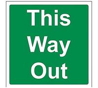 VSafety This Way Out - Señal cuadrada (150 x 150 mm, plástico rígido)