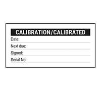 VSafety Write - On - Calibration/Calibrated Serial No Sticker - Negro - 51 x 25 mm (rollo de 250)