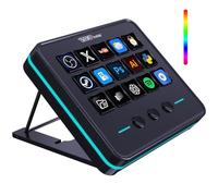 VSDINSIDE Teclado macro, cubierta de controlador de flujo con 18 teclas programables, almohadilla de IA visual personalizable, placa de sonido USB para OBS, YouTube, oficina de escritorio, laptop, PC