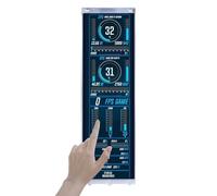 VSDISPLAY- Monitor de pantalla táctil 2K de 14,5 pulgadas 2560x720 para carcasa de computadora Y70, monitoreo de temperatura de CPU/GPU, pantalla LCD IPS compatible con entrada mini HD-MI/USB C, marco