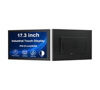 VSDISPLAY Monitor Industrial Táctil Full HD 17.3 pulgadas, 1920×1080, 250 liendres, IP65 fachada, 10 puntos táctil, gran ángulo de visión, estructura metálica