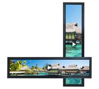 VSDISPLAY Monitor LCD de 28 Pulgadas, 1920x360, 700 nits, Pantalla de Barra publicitaria portátil, reproducción automática con USB