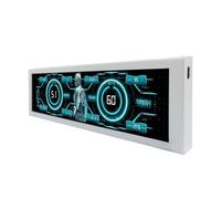 VSDISPLAY Monitor LCD de computadora de 8.8 pulgadas, editor de temas integrado, 480 x 1920 IPS, pantalla secundaria interna para monitorear la velocidad, temperatura, CPU, datos RAM, color blanco