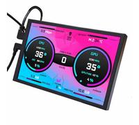 VSDISPLAY Monitor LCD IPS de 8 Pulgadas, 1280 x 800, USB C, tamaño Universal de Montaje de Ventilador de 120 mm, para DIY CPU GPU, Pantalla de computadora de Temperatura