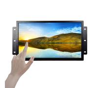 VSDISPLAY Monitor táctil LCD portátil con Altavoces duales, 13.3 Pulgadas 1920 x 1080 FPantalla LCD IPS Industrial, Puerto de vídeo VGA DVI, Carcasa de Metal