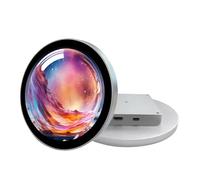 VSDISPLAY Monitor táctil LCD redondo IPS de 5 pulgadas, 1080 x 1080, 350 nits, pantalla circular con carcasa de aleación de aluminio, agujeros de montaje VESA de 75 mm