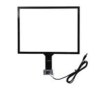 VSDISPLAY Panel de Sensor táctil Capacitivo de 15" | para pantalla LCD 4:3 1024 x 768 de 15", con tarjeta de control USB, soporta 10 puntos multitáctil