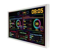 VSDISPLAY Pantalla LCD de 7 pulgadas para PC de 1280 x 800, pantalla LCD con editor de temas, CPU DIY GPU RAM, monitoreo de datos, color blanco