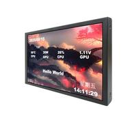 VSDISPLAY Pantalla LCD de 7 pulgadas para PC de 1280 x 800, pantalla LCD de temperatura de computadora con editor de temas, CPU DIY GPU RAM, monitoreo de datos, color negro