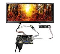 VSDISPLAY Pantalla LCD IPS de 12.3 Pulgadas 1920x720 FHSD123KPW2-D10 y Placa controladora VGA AV LCD KYV-N5 V3