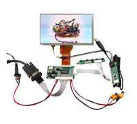 VSDISPLAY Pantalla táctil LCD TTL de 7 Pulgadas 800X480 AT070TN90 TTL y Tablero Controlador VGA 2AV 50 Pines