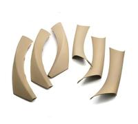 VSESTCDPB Cubiertas Manija Agarre Panel Puerta LHD Textura Fibra Carbono Moldura Protectora Reposabrazos para B&MW E90 E91 Serie 3 Sedan Wagon 2004-2012 Manija Interior Puerta(Beige)
