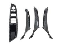 VSESTCDPB Juego Manijas Ajuste Panel Reposabrazos Puerta Delantera Interior para B&MW Serie 5 F10 / F11 / F18 520 523 525 528 530 535 2010-2017 Manija Interior Puerta(Carbonfiber LHD 4PCS)