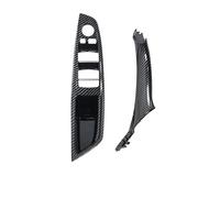 VSESTCDPB Juego Manijas Ajuste Panel Reposabrazos Puerta Delantera Interior para B&MW Serie 5 F10 / F11 / F18 520 523 525 528 530 535 2010-2017 Manija Interior Puerta(Carbonfiber LHD 2PCS)