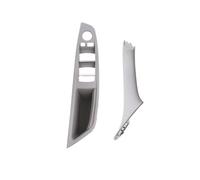 VSESTCDPB Juego Manijas Ajuste Panel Reposabrazos Puerta Delantera Interior para B&MW Serie 5 F10 / F11 / F18 520 523 525 528 530 535 2010-2017 Manija Interior Puerta(Gray LHD 2PCS)