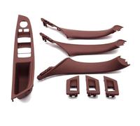 VSESTCDPB LHD RHD Reposabrazos Interior Puerta Juego Manijas Tracción Interior para B&MW Serie 5 F10 F11 F18 520i 523i 525i 528i 530i 535i 540i 2010-2017 Manija Interior Puerta(LHD Rojo Marrón)
