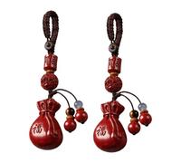 Vseutiac 2 Llaveros para Bolso O Coche, Colgantes Decorativos Multifuncionales Y Creativos en Imitación de Cinabrio, Mujeres.