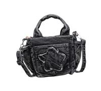 Vseutiac Casual Bolso Vaquero Bandolera Mujer Jeans Purse con Asa Shopper Retro Bordado Adecuado para Estudiantes Universitarias Commuting Shopping, Negro, universal