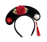 Vseutiac Diadema China Qing con Borlas Tiara para Mujer Confeccionada en Felpa Resistente Y Confortable Adecuada para Carnaval Escenarios, estilo E