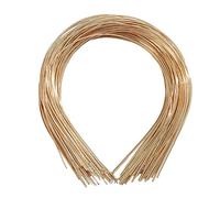 Vseutiac Paquete de 50 Diademas Metálicas Lisas Sin Pintar para El Cabello, para Manualidades O Personalización. Diademas Sueltas, Oro