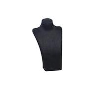 Vseutiac Soporte para Collares con Protección de Cuero Sintético, Diseño Clásico, Soporte para Colgantes, Disposición Estable, Estante para Joyas, Fácil Visual, Negro, 8 Cm X 4.5 Cm X 14