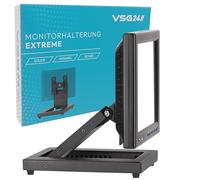 VSG24 92003 - Soporte para Monitor POS, PC o Pantalla Táctil, Brazo de Soporte para Pantalla, Robusto, Plegable y Regulable, VESA, Metálico, para Pantallas de 10 a 12 Pulgadas - Negro