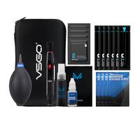 VSGO Kit de limpieza profesional para cámara con bolígrafo de limpieza de lente y soplador de aire, compatible con cámaras réflex digitales Canon, Nikon, Sony (kit 20 en 1 con hisopos APS-C)