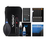 VSGO Kit de limpieza profesional para cámaras de formato completo DKL-20F | Con sensor Swabs de 24 mm, limpiador de sensor, pluma y fuelle de burbujas, para Canon, Nikon, Sony, Pentax y DSLR