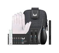 VSGO VS-A3E kit de limpieza de cámara portátil bolsa soplador de aire pluma de limpieza de lentes spray de algodón hisopo de tela compatible con Canon, Nikon, Samsung, Fuji lente óptica DSLR cámara