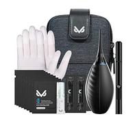 VSGO VS-A3E - Kit de limpieza profesional para cámara con bolsa portátil, soplador de aire, bolígrafo de limpieza de lentes, paño de algodón compatible con cámaras Canon, Nikon, Sony DSLR y paquete de