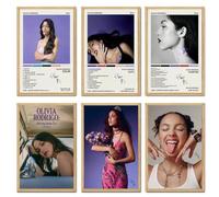 VSGWPACF Olivia - Póster de Rodrigo (juego de 6) para portada de álbum, pósteres musicales en lienzo, pósteres e impresiones estéticas para dormitorio, 20 x 30 cm, estilo 3