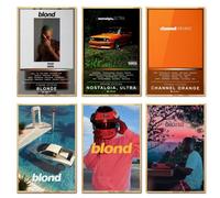 VSGWPACF Póster de Frank Ocean - Juego de 6 Portadas de Álbum en Lienzo para Dormitorio, Arte de Pared Estético, 20 x 30 cm, Estilo 1