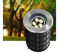 VSHENG LED Luz Subterránea Foco Empotrable De Suelo IP66 A Prueba De Agua Bajo Voltaje AC12/24V Ángulo Ajustable Luz De Paisaje para Entrada De Vehículos Jardín Exterior Focos(Yellow,3W-AC12V)
