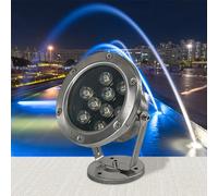 VSHENG Subacuática Luz De Piscina LED Luces De Fuente Bajo Voltaje AC12/24V IP68 Impermeable LED Luz De Piscina para Exteriores Estanques Fuente Foco(Green,12W-AC24V)