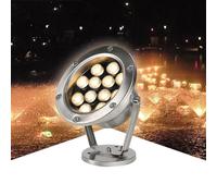 VSHENG Sumergible LED Foco Luces De Piscina IP68 Impermeable Bajo Voltaje DC12/24V Acero Inoxidable Luz De Estanque Subacuático Para Acuario Jardín Piscina Fuente Cascada Iluminación Del Paisaje (Col