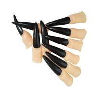 vsilay 10 Unidades/Juego de uñas de Bruja Falsas para Halloween Nariz de Bruja aterradora Accesorios de Disfraces de Halloween uñas largas Negras y Rojas Dedos de Zombis 10 Dedos de Bruja Fantasma