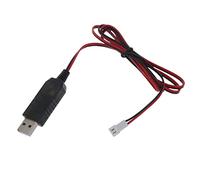 vsilay Cable de carga USB de 3,7 V XH 2,54 mm 2 pines enchufe a conector USB cargador de batería de litio para juguetes de helicóptero de balsa aérea