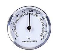 vsilay Higrómetro redondo analógico higrómetro para humidificador de cigarros, preciso y fiable para caja pequeña redonda precisa higrómetro de cigarros