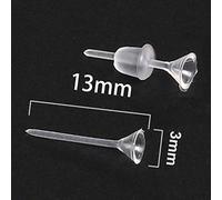 vsilay Juego de 100 aretes transparentes para pendientes y aretes de plástico, para hacer joyas deportivas en el trabajo