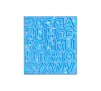 Vsilay - Molde de silicona holográfico alfabeto DIY brillante forma letra pendientes cristal resina epoxi molde decoración