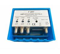 Vsnetwork Amplificador de antena de TV de poste con filtro Lte/5G, ganancia máxima de 20 dB ajustable, amplificador de antena de TV 2 entradas UHF + 1 VHF, bandas separadas