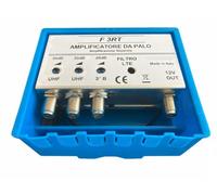 Vsnetwork Amplificador de antena de TV de poste con filtro Lte/5G, ganancia máxima de 30 dB ajustable, amplificador de antena de TV 2 entradas UHF + 1 VHF, bandas separadas