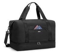 VSNOON Bolsa Viaje 40x30x20, 25L Plegable Mochila Cabina con Compartimento de Zapatos, Resistente al Agua Mochila 40x30x20 para Mujer y Hombre, Fines de Semana, Vuelo Nocturno Hospital Deportes Negro