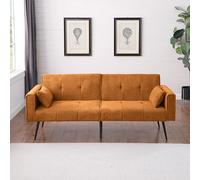 VSOGA Best Choice Products Cama de sofá de futón acolchada, sofá plegable modular de 68 pulgadas, sofá de tela para casa, dormitorio, habitación bonificada, espacios compactos.