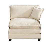 VSOGA Cloud Sofa One Seat, Modern Sectional Couch, for Living Room Bedroom and Apartment, Comfy Double Layer Upholstered Seat Cushion, Breathable Chenille Fabric,Beige,DE501BBG