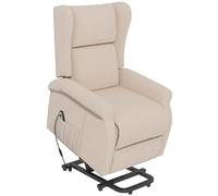 VSOGA Sillón de relax eléctrico con función reclinable, para personas mayores, con soporte para levantarse, hasta 200 kg, color crema, 72,5 x 94 x 109 cm