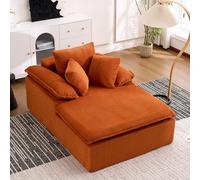 VSOGA Un sofá reclinable de 48 pulgadas, diseñado en estilo interior, con un diseño sin marco. Un sofá reclinable de lectura más cómodo, equipado con amplios brazos, no necesita instalación.