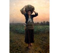 VsoxA Pinturas Famosas Póster Retro Cartel del Lienzo la stella del pastore jules adolphe breton para Decoraciones del Hogar 60x90cm