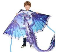 Vspek Cometa gigante dragón con cuerda de cometa de 100 cm, cometas grandes de playa para principiantes para adultos, cometas de una sola línea para actividades de verano al aire libre, fácil de volar