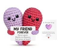 Vspek Muñeca de corazón de ganchillo positivo, un abrazo de bolsillo, regalos de amistad para mujeres, regalo de apoyo emocional, regalos de cumpleaños para mi mejor amiga para siempre, regalo de